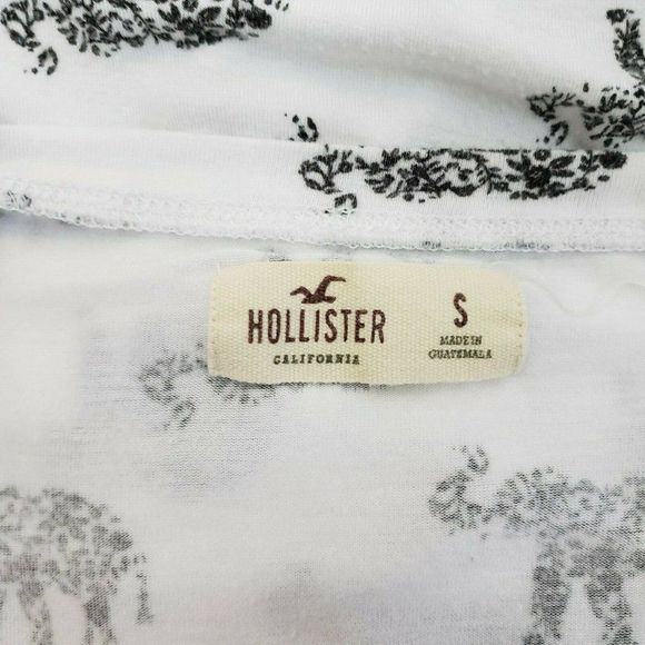 Hollister White Elephant T-Shirt Tee S Pocket EUC - Picture 3 of 3